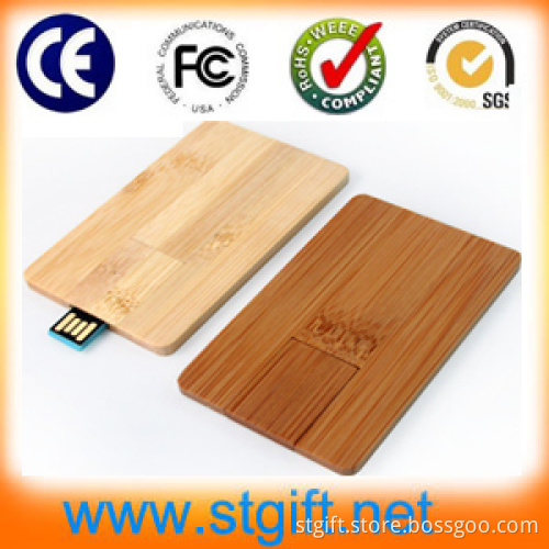 Custom Wooden Card USB Flash Drive USB Memory Stick